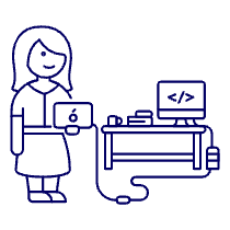 Code Developer 2 4 Illustration from UX Line Set