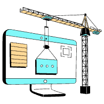 Building A Website Illustration from London Set