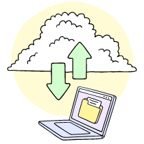 Development Data Cloud Illustration from Bruxelles Set