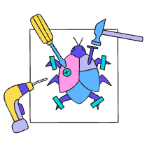 Fixing Bugs Illustration from Dhaka Set