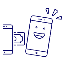 Phone Smiley Illustration from UX Line Set