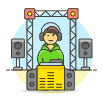 Dj Booth 2 Illustration from UX Colors Set