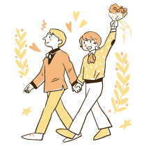 LGBT Wedding Illustration from Djakarta Set