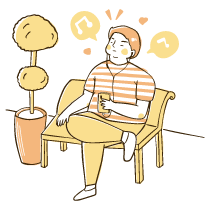 Listening Music Illustration from Djakarta Set