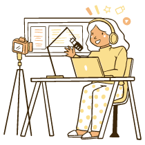 Live Broadcast Illustration from Djakarta Set