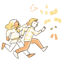 Chasing Money Illustration from Djakarta Set
