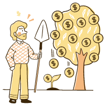 Money Growing On Trees Illustration from Djakarta Set