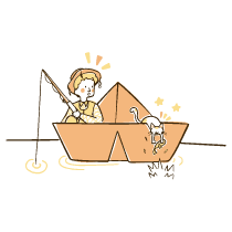 Fishing Illustration from Djakarta Set