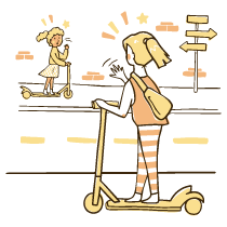 Ride E Scooter Illustration from Djakarta Set