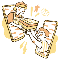 Order Food Online Illustration from Djakarta Set