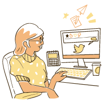 Tweet Something Illustration from Djakarta Set