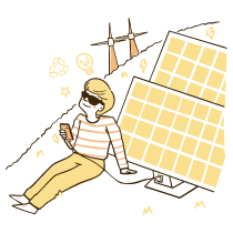 Ecofriendly Tech Illustration from Djakarta Set