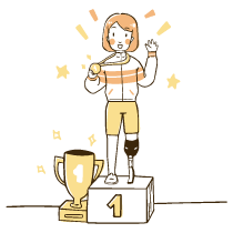 Podium Some One Get A Medal Illustration from Djakarta Set
