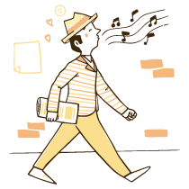 Whistling With A Good Mood Illustration from Djakarta Set