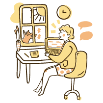 Work From Home 2 illustration - Free transparent PNG, SVG. No sign up needed.