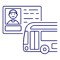 Bus License 1 Illustration from UX Line Set