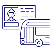 Bus License 4 Illustration from UX Line Set