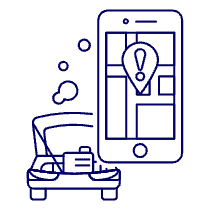 Car Damaged Location Illustration from UX Line Set