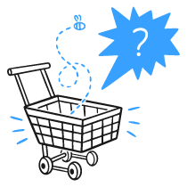 Empty Cart Illustration from Brooklyn Set