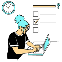 Education Online Exams Illustration from London Set