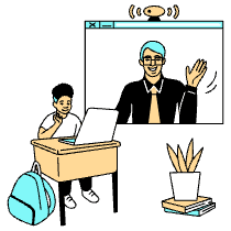 Education Teacher Digital Classroom Illustration from London Set