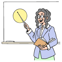 Education Teacher Presenting Illustration from Bruxelles Set
