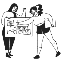 Student Pair Group Project Illustration from Milano Set