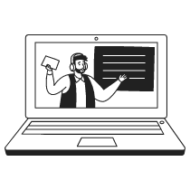 Teacher Virtual Classroom Illustration from Milano Set