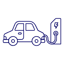 E Car Charging Illustration from UX Line Set
