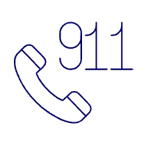 911 Call Illustration from UX Line Set