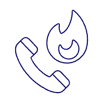 Fire Call Illustration from UX Line Set