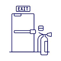 Fire Exit Illustration from UX Line Set