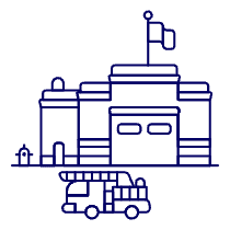 Fire Station Illustration from UX Line Set