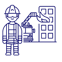 Firefighter 1 2 Illustration from UX Line Set