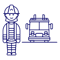 Firefighter 2 2 Illustration from UX Line Set