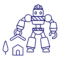 Construction Robot 3 Illustration from UX Line Set