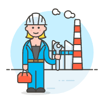 Factory Engineer 2 Illustration from UX Colors Set