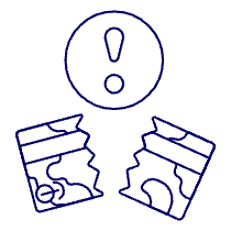 Credit Card Broken 1 Illustration from UX Line Set