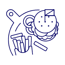 Burger Set Illustration from UX Line Set