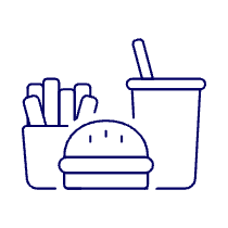 Burger Soda Set Illustration from UX Line Set