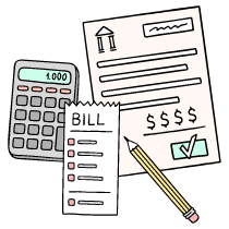 Bills Payment 2 Illustration from Bruxelles Set