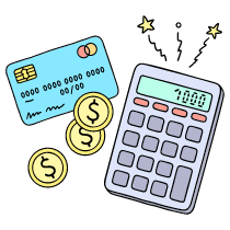 Calculator Illustration from Bruxelles Set