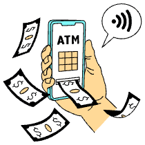 Cardless Withdrawal 2 Illustration from London Set