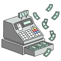 Cash Out Illustration from Bruxelles Set