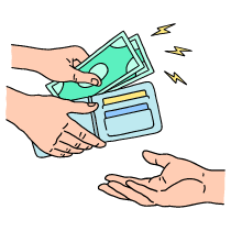Cash Payment 2 Illustration from Bruxelles Set