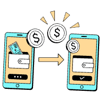 E Wallet Transfer 2 Illustration from London Set