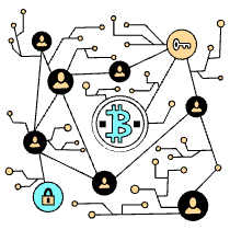 Finance Blackchain Network Illustration from London Set