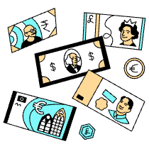 Finance Currencies Illustration from London Set