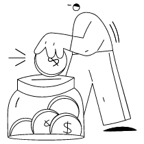 Investing Illustration from New York Monoline Set