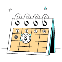 Saving Calendar Illustration from London Set